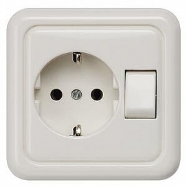 Розетка SCHUKO 80 mm x 80 mm с выключателем