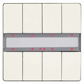 UP 287/..4 - Pushbutton with scene controller and room temperature sensor,  DELTA style