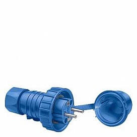 Соединитель SCHUKO (вилка) с крышкой
