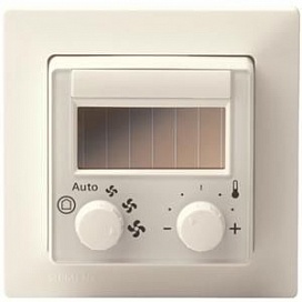 QAX98.4 - Room unit with EnOcean interface, setpoint adjuster, button and switch for fan stages
