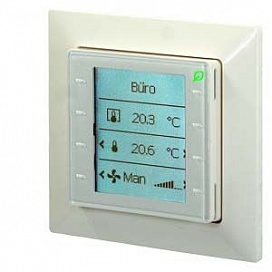 QMX3.. - Room sensor and unit for KNX PL-Link, freely configurable, flush-mounted